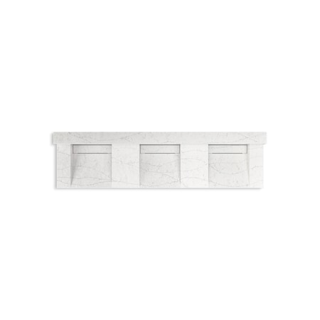 Kohler 90In Wall-Mount Basin Lavatory System With Backsplash In Pearl Jasmine 81026-BSS-KEP